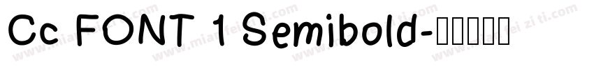 Cc FONT 1 Semibold字体转换